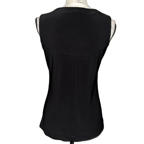 Carole Little black drape dress tank top small - Picture 4 of 5